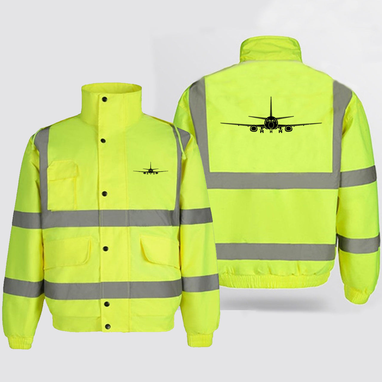 Boeing 737 Silhouette Designed Reflective Winter Jackets