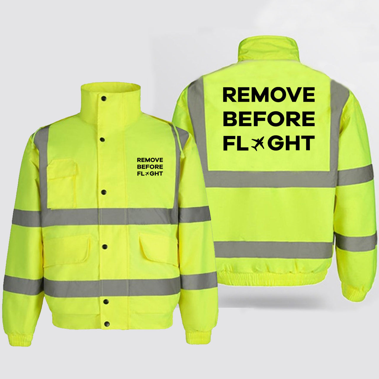 Remove Before Flight Designed Reflective Winter Jackets