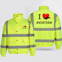 Thumbnail for I Love Aviation Designed Reflective Winter Jackets