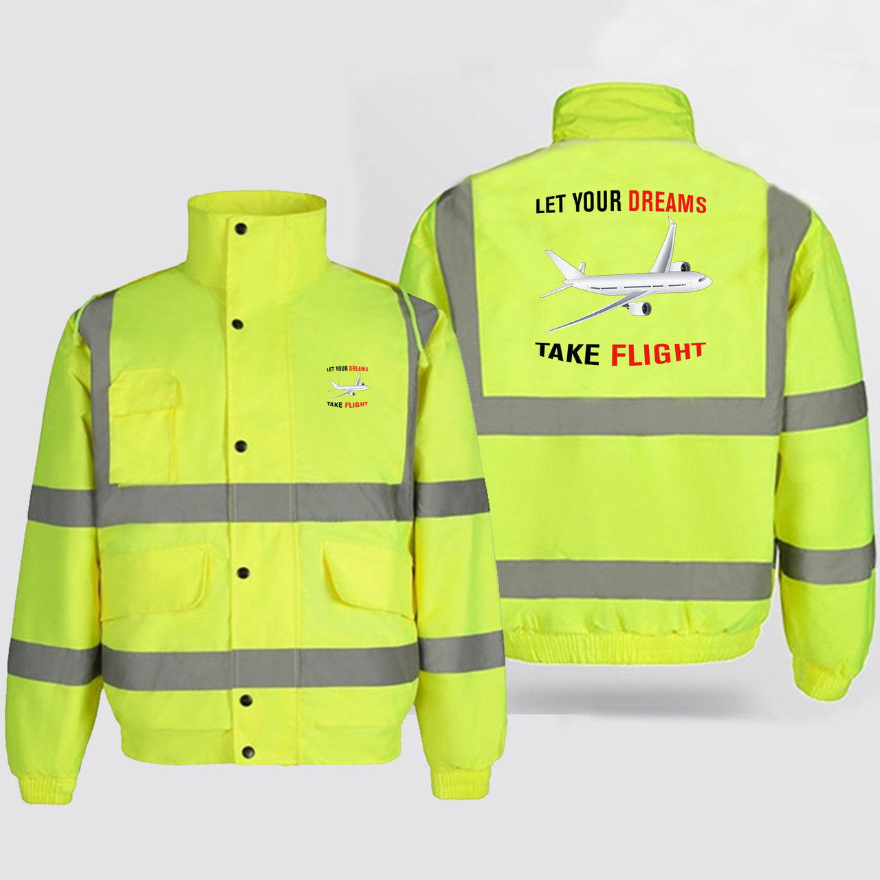 Let Your Dreams Take Flight Designed Reflective Winter Jackets