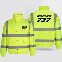 Thumbnail for Boeing 737 & Text Designed Reflective Winter Jackets