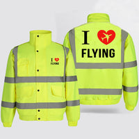 Thumbnail for I Love Flying Designed Reflective Winter Jackets