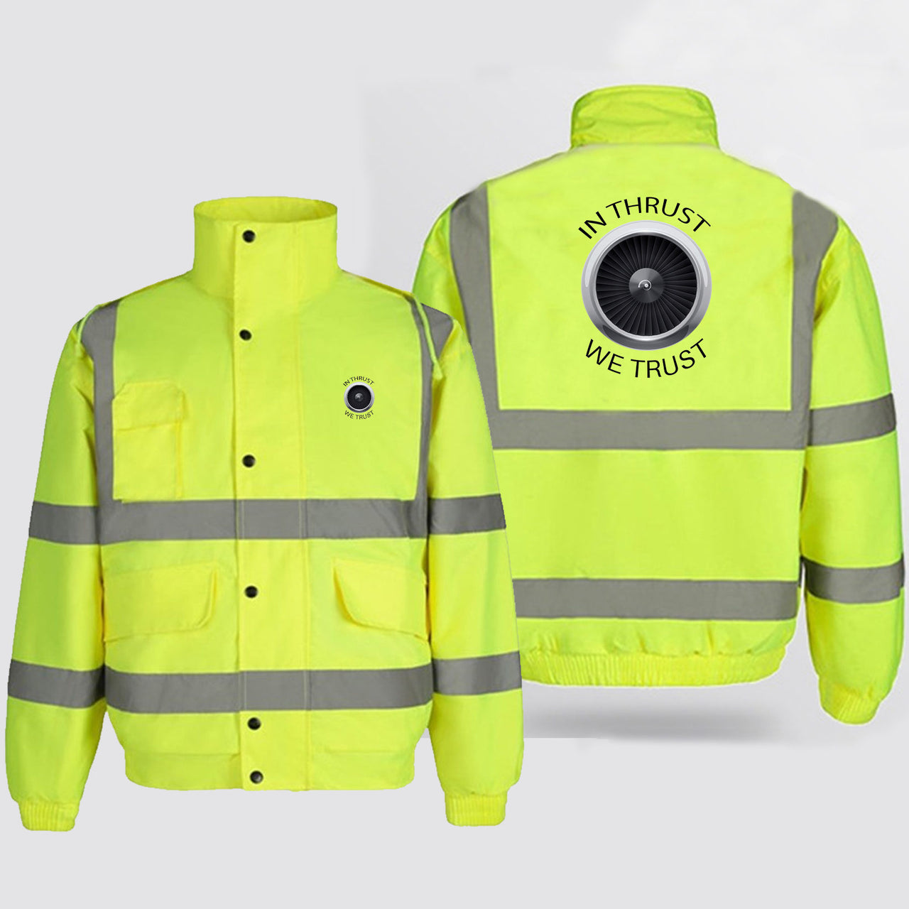 In Thrust We Trust Designed Reflective Winter Jackets