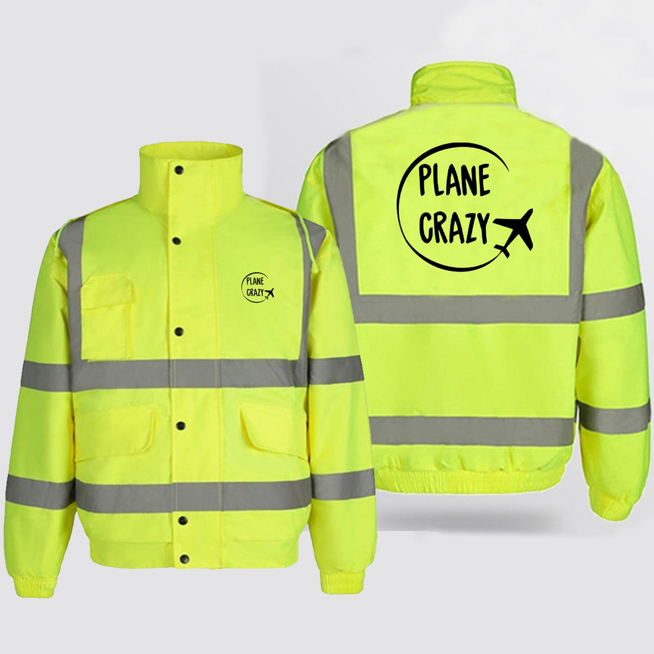 Plane Crazy Designed Reflective Winter Jackets