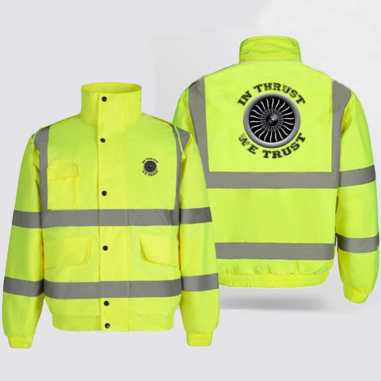 In Thrust We Trust (Vol 2) Designed Reflective Winter Jackets