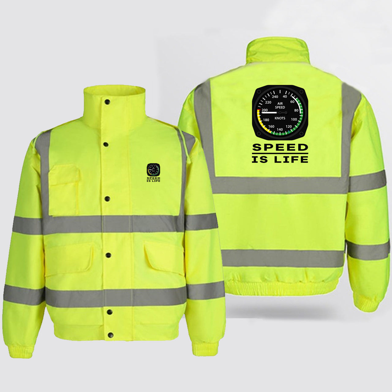 Speed Is Life Designed Reflective Winter Jackets