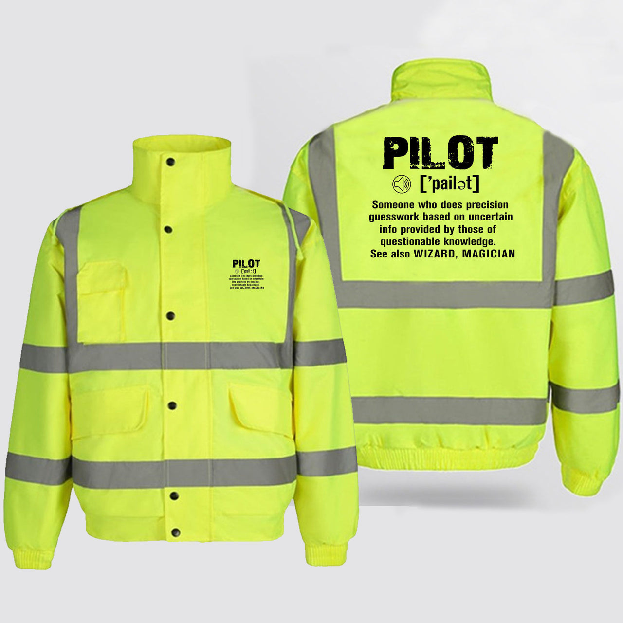 Pilot [Noun] Designed Reflective Winter Jackets