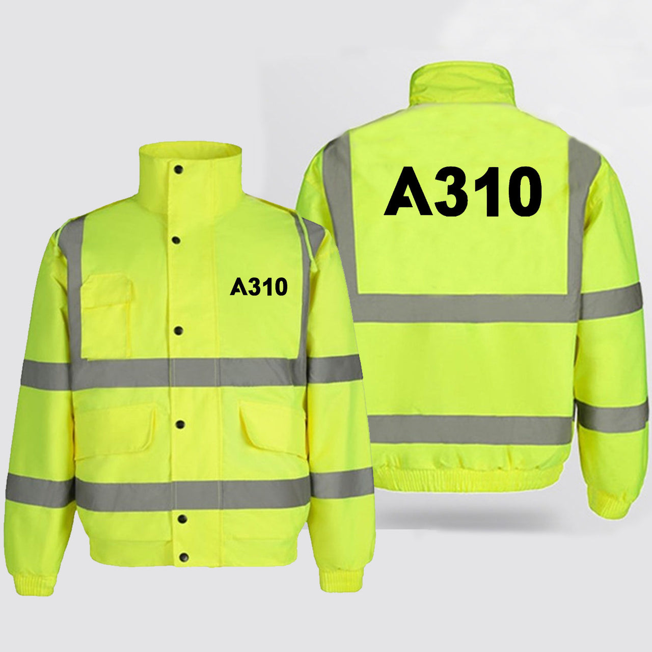 A310 Flat Text Designed Reflective Winter Jackets