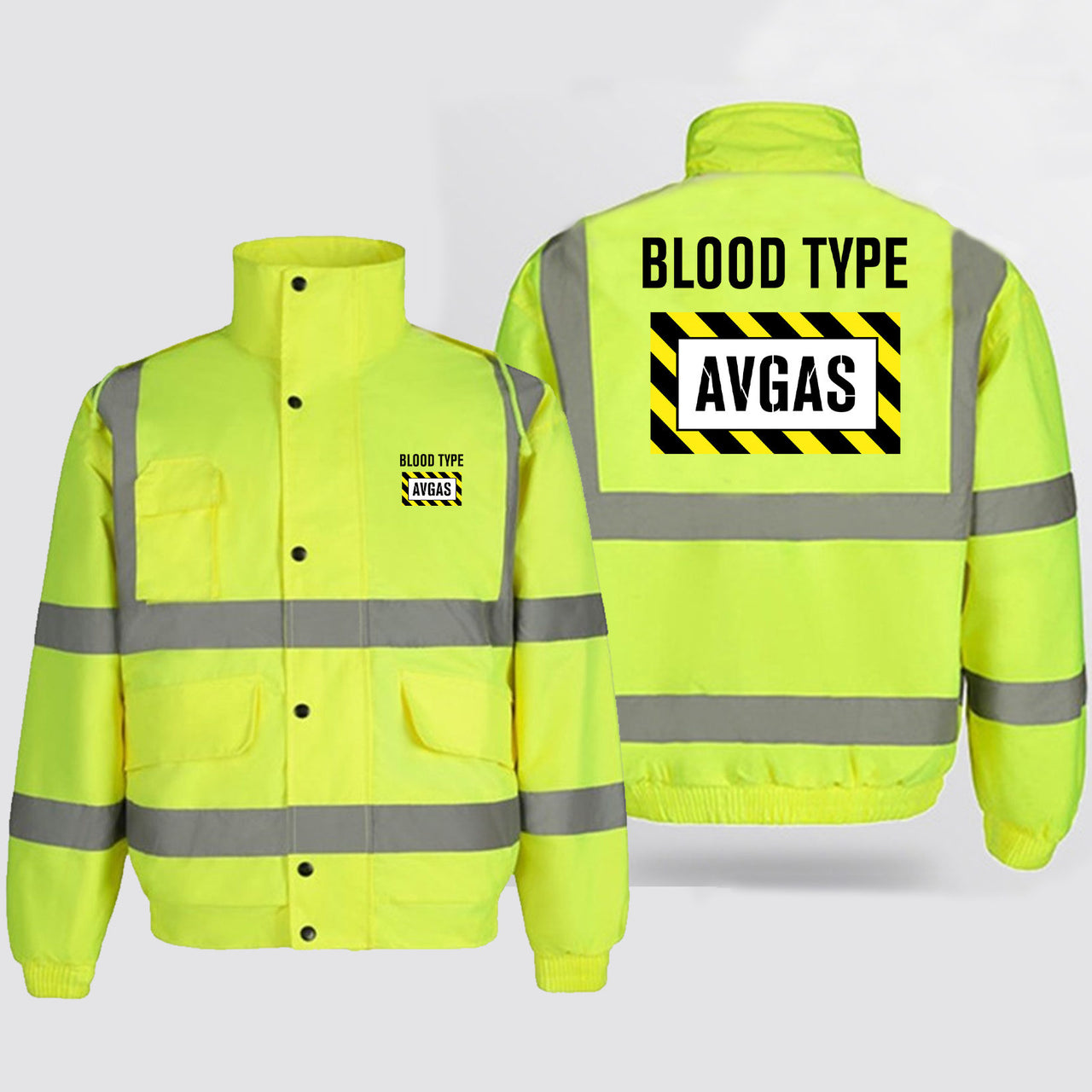Blood Type AVGAS Designed Reflective Winter Jackets