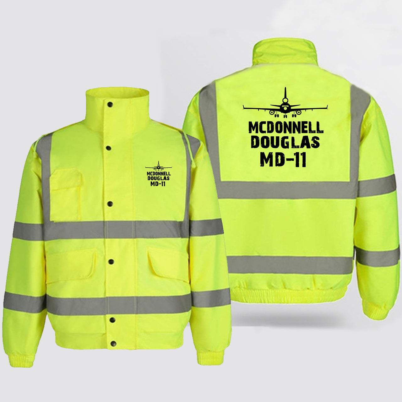 McDonnell Douglas MD-11 & Plane Designed Reflective Winter Jackets