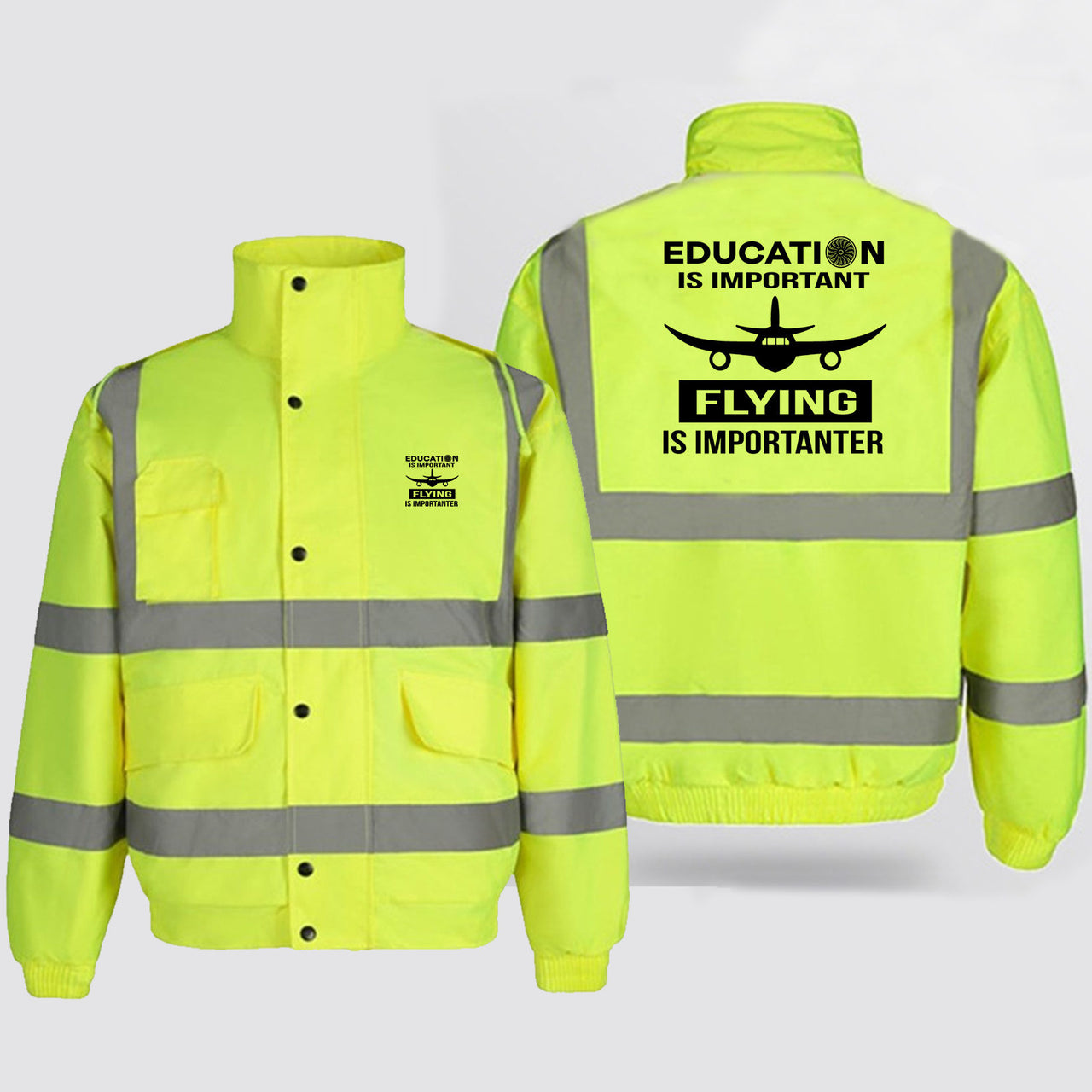 Flying is Importanter Designed Reflective Winter Jackets