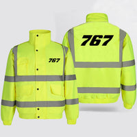 Thumbnail for 767 Flat Text Designed Reflective Winter Jackets