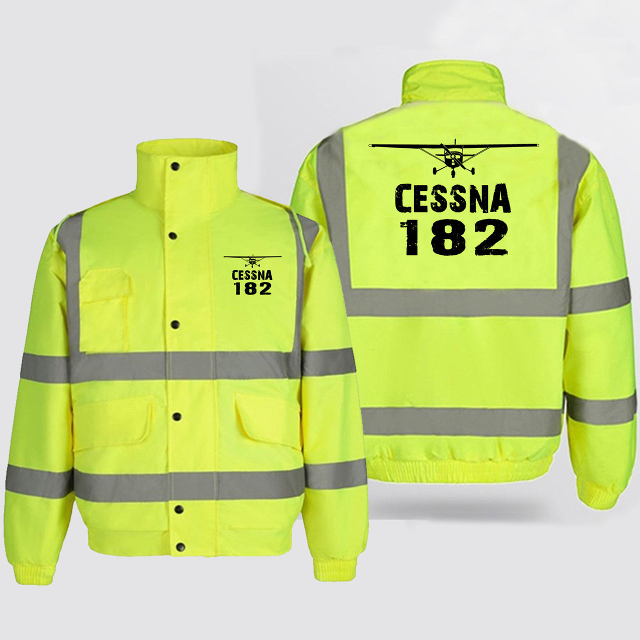 Cessna 182 & Plane Designed Reflective Winter Jackets