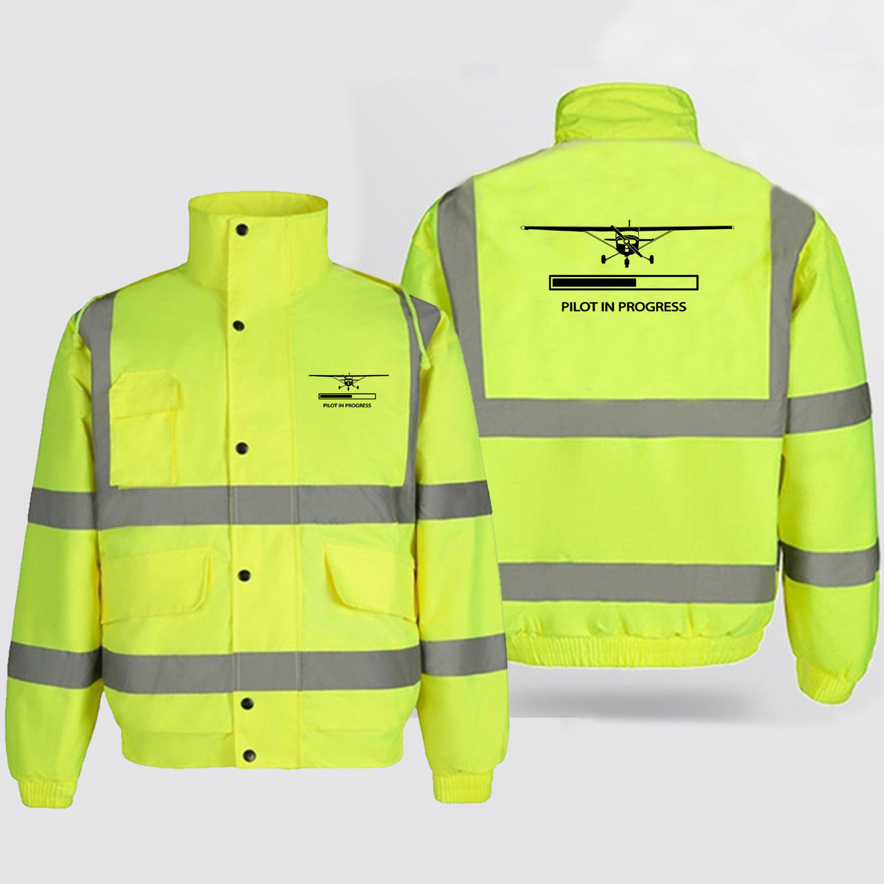 Pilot In Progress (Cessna) Designed Reflective Winter Jackets