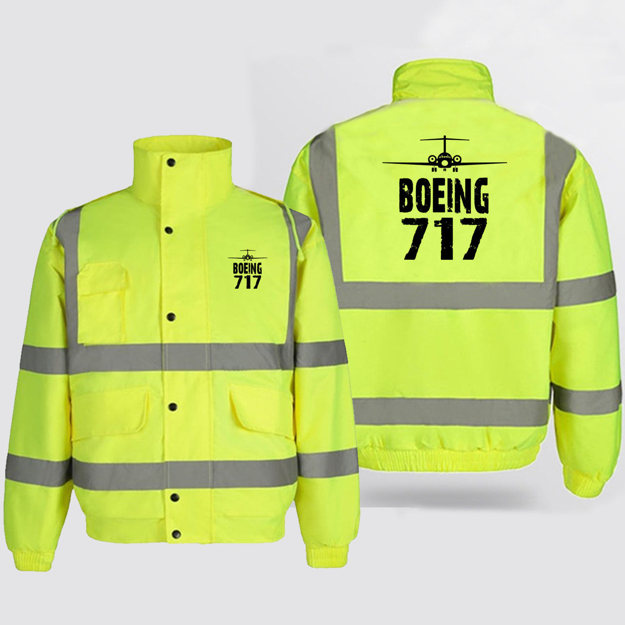 Boeing 717 & Plane Designed Reflective Winter Jackets
