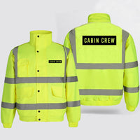 Thumbnail for Cabin Crew Text Designed Reflective Winter Jackets