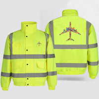 Thumbnail for Colourful Airplane Designed Reflective Winter Jackets