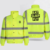 Thumbnail for Eat Sleep Fly Designed Reflective Winter Jackets