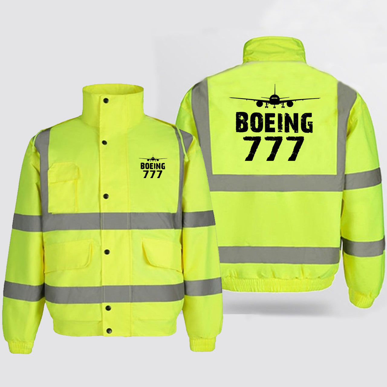 Boeing 777 & Plane Designed Reflective Winter Jackets