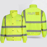 Thumbnail for Pilot & Stripes (4 Lines) Designed Reflective Winter Jackets