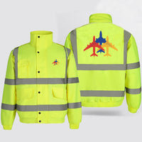 Thumbnail for Colourful 3 Airplanes Designed Reflective Winter Jackets