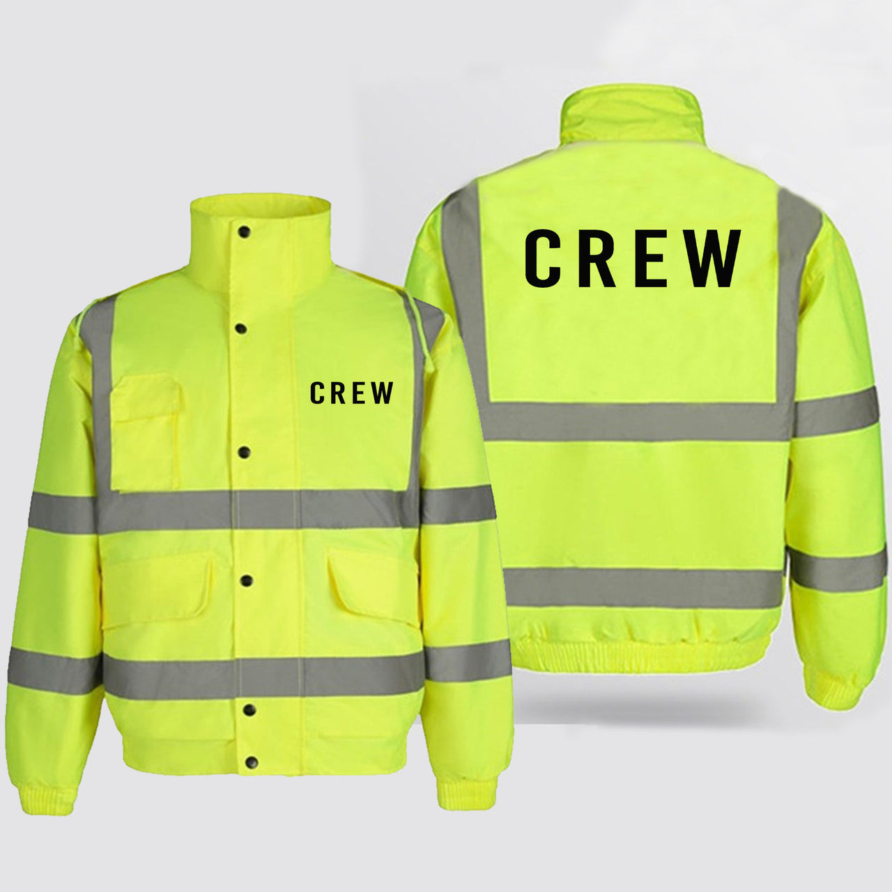 CREW & Text Designed Reflective Winter Jackets