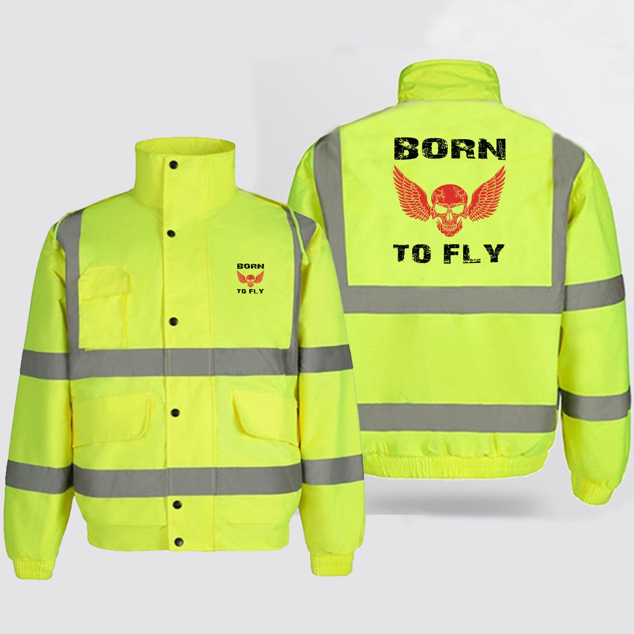 Born To Fly SKELETON Designed Reflective Winter Jackets