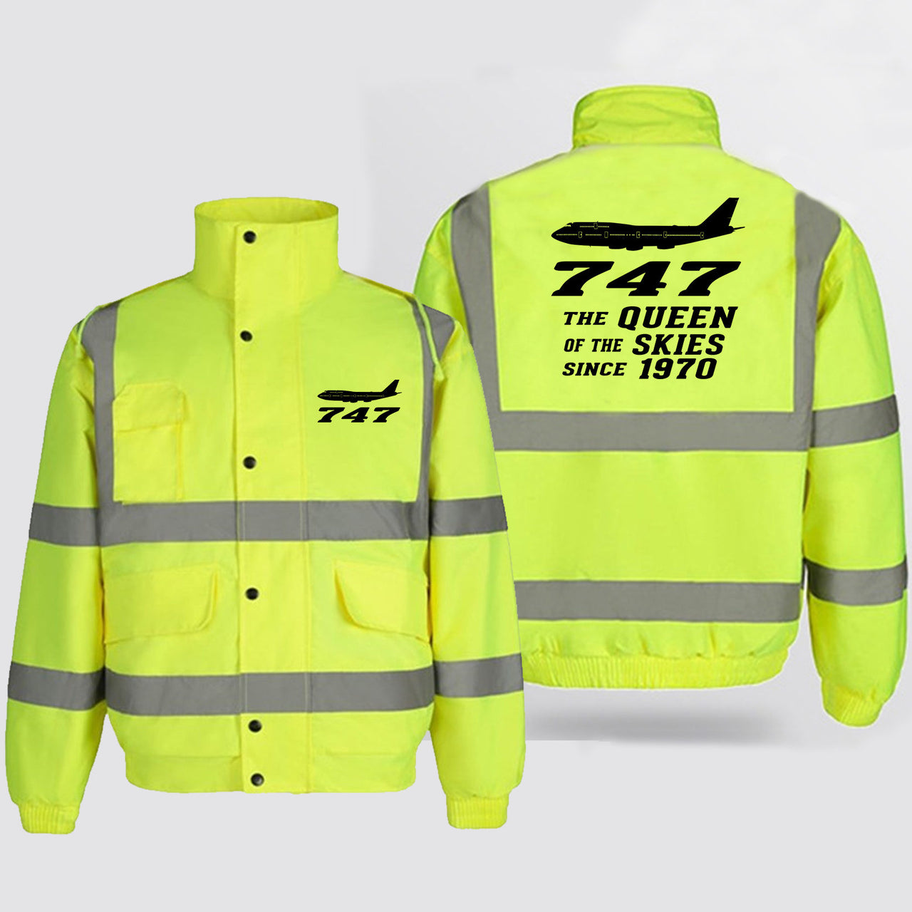 Boeing 747 - Queen of the Skies (2) Designed Reflective Winter Jackets