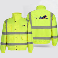 Thumbnail for Multicolor Airplane Designed Reflective Winter Jackets