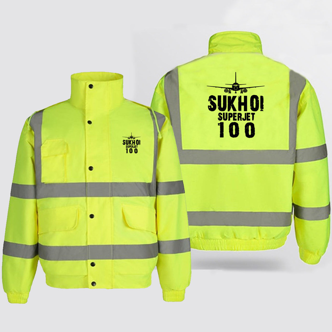 Sukhoi Superjet 100 & Plane Designed Reflective Winter Jackets