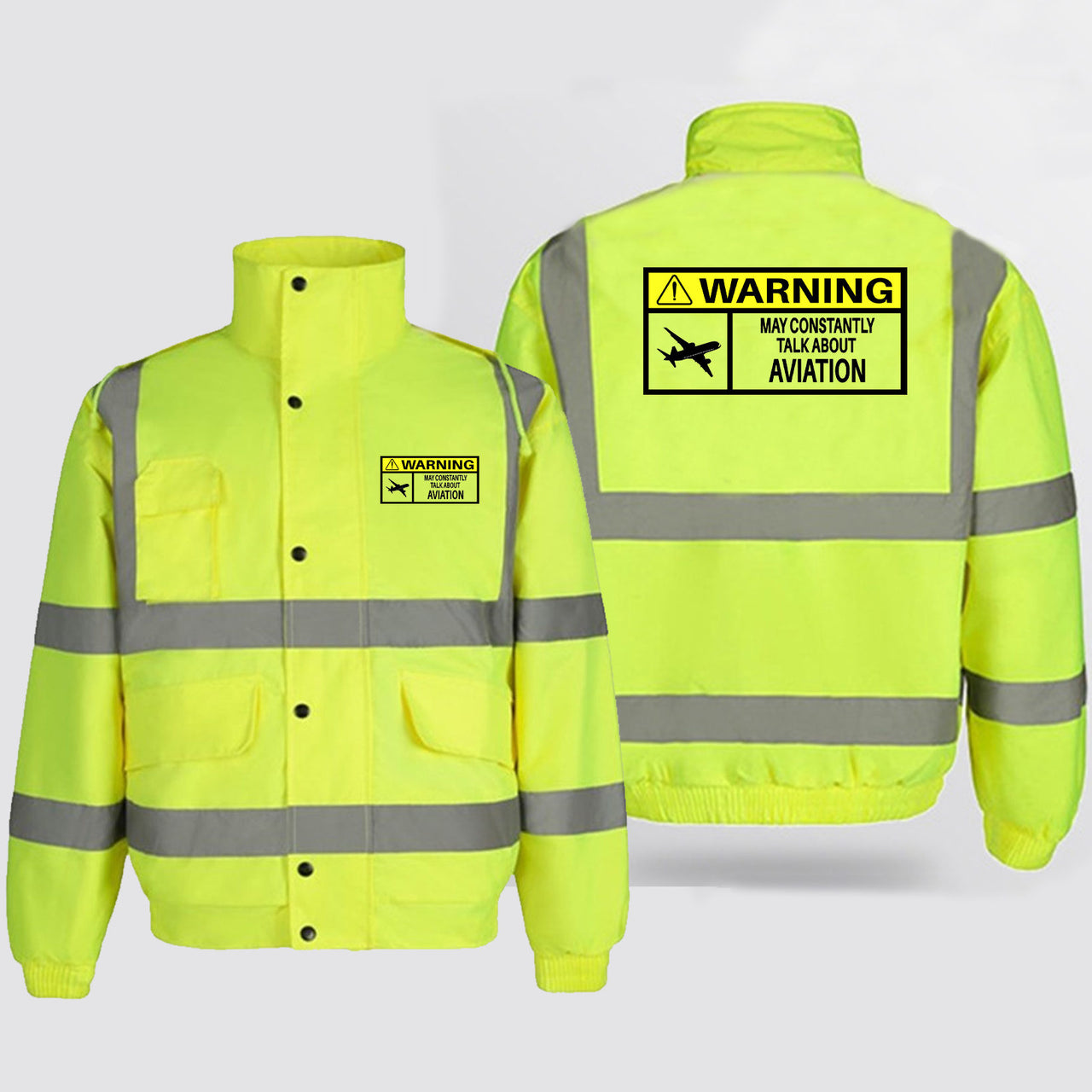 Warning May Constantly Talk About Aviation Designed Reflective Winter Jackets