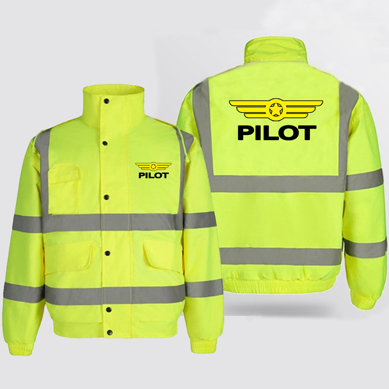 Pilot & Badge Designed Reflective Winter Jackets