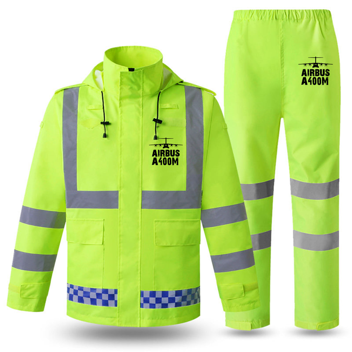 Airbus A400M & Plane Designed Reflective Waterproof Rainsuit Set