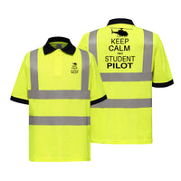 Thumbnail for Student Pilot (Helicopter) Designed Reflective Polo T-Shirts