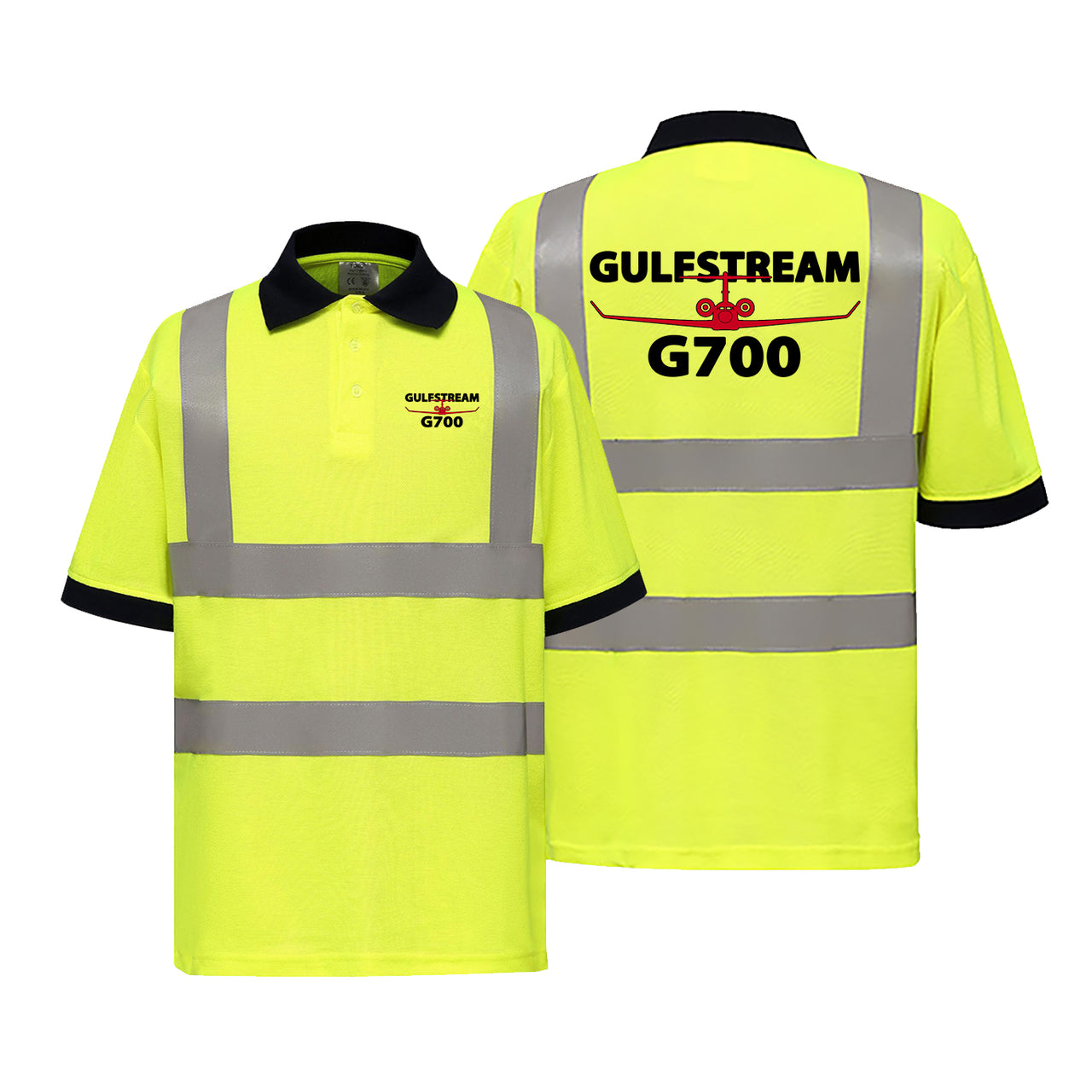 Gulfstream G700 Designed Reflective Polo T-Shirts