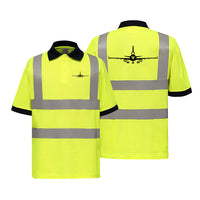 Thumbnail for McDonnell Douglas MD-11 Silhouette Plane Designed Reflective Polo T-Shirts