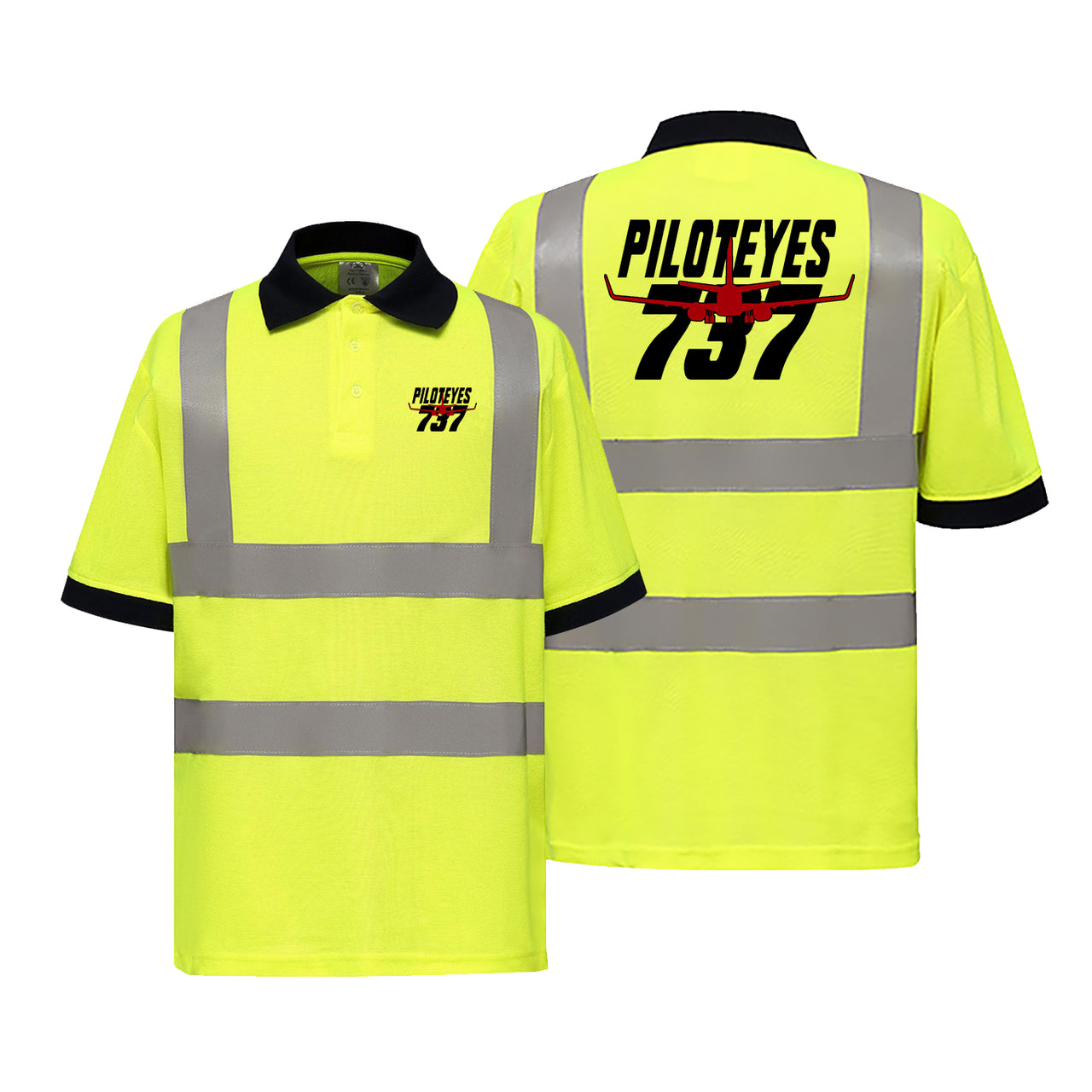 Amazing Piloteyes737 Designed Reflective Polo T-Shirts