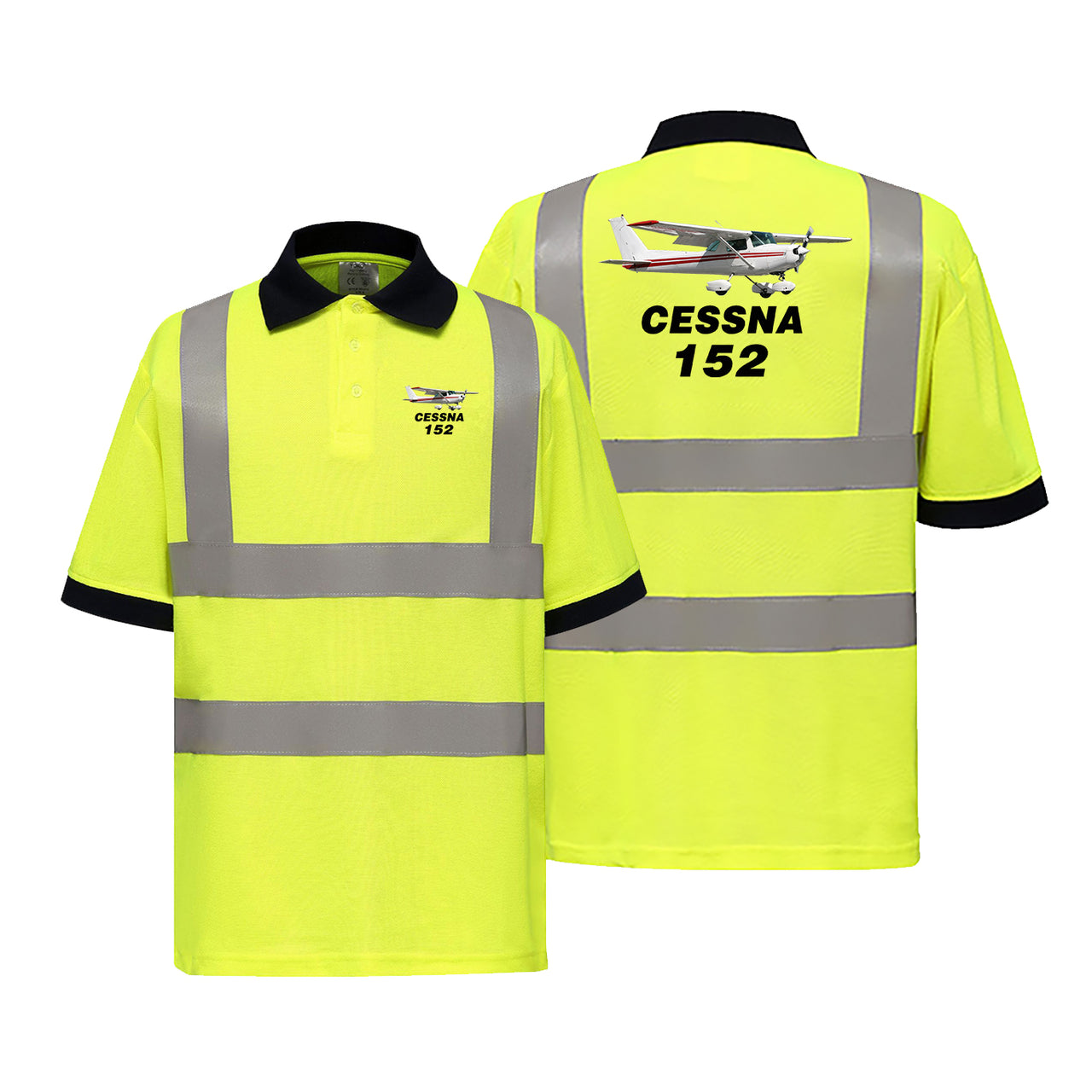 The Cessna 152 Designed Reflective Polo T-Shirts