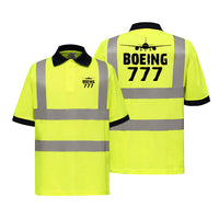Thumbnail for Boeing 777 & Plane Designed Reflective Polo T-Shirts