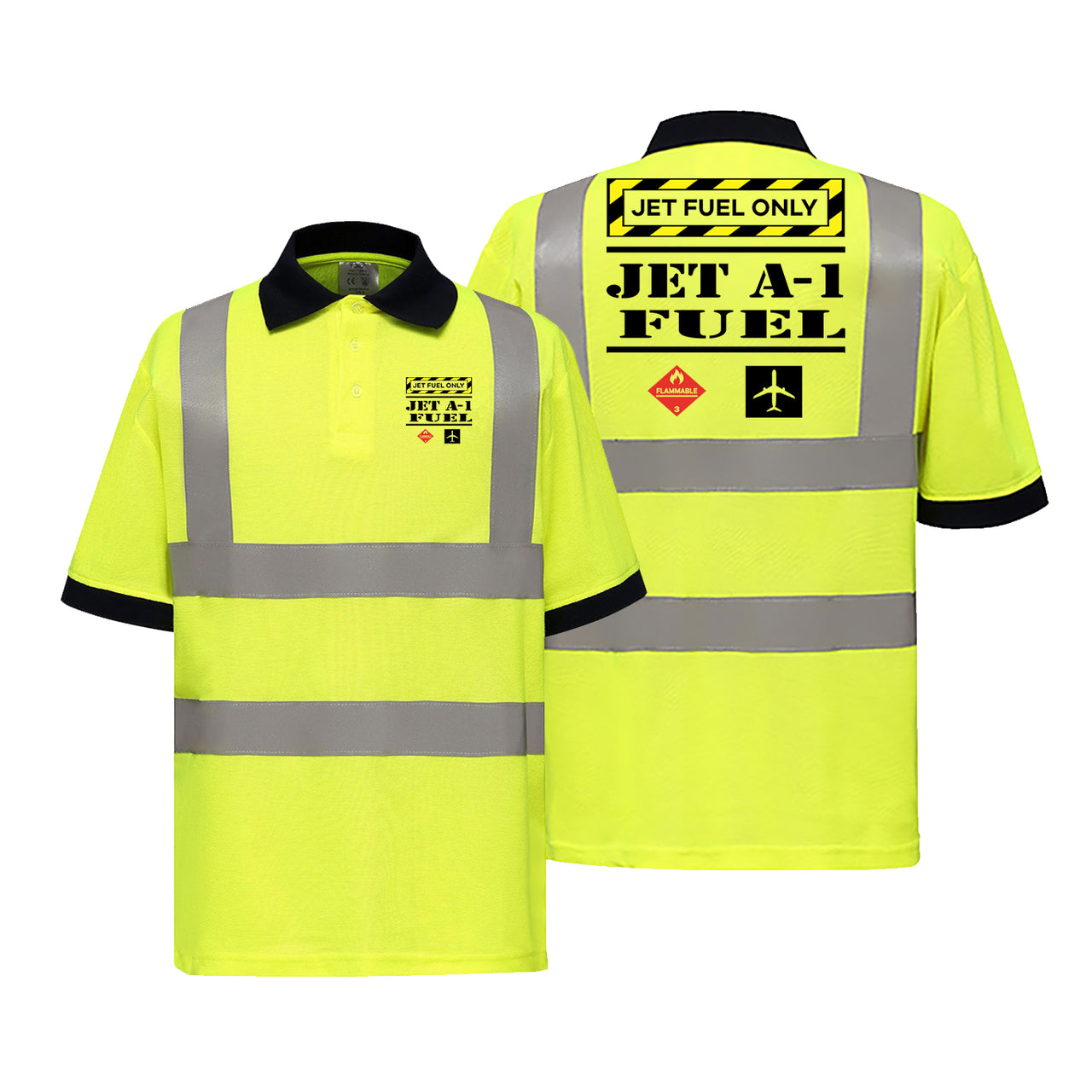 Jet Fuel Only Designed Reflective Polo T-Shirts