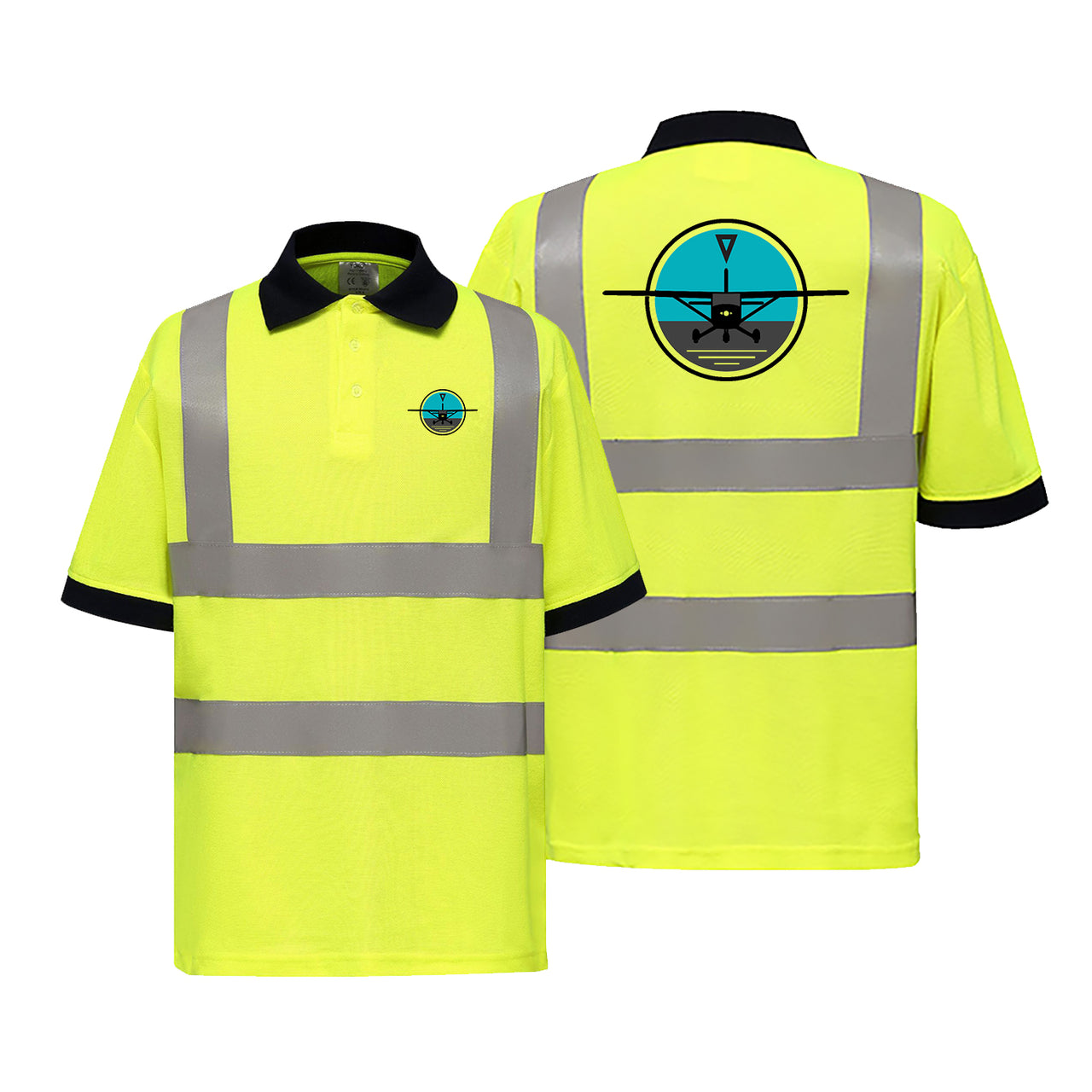 Cessna & Gyro Designed Reflective Polo T-Shirts