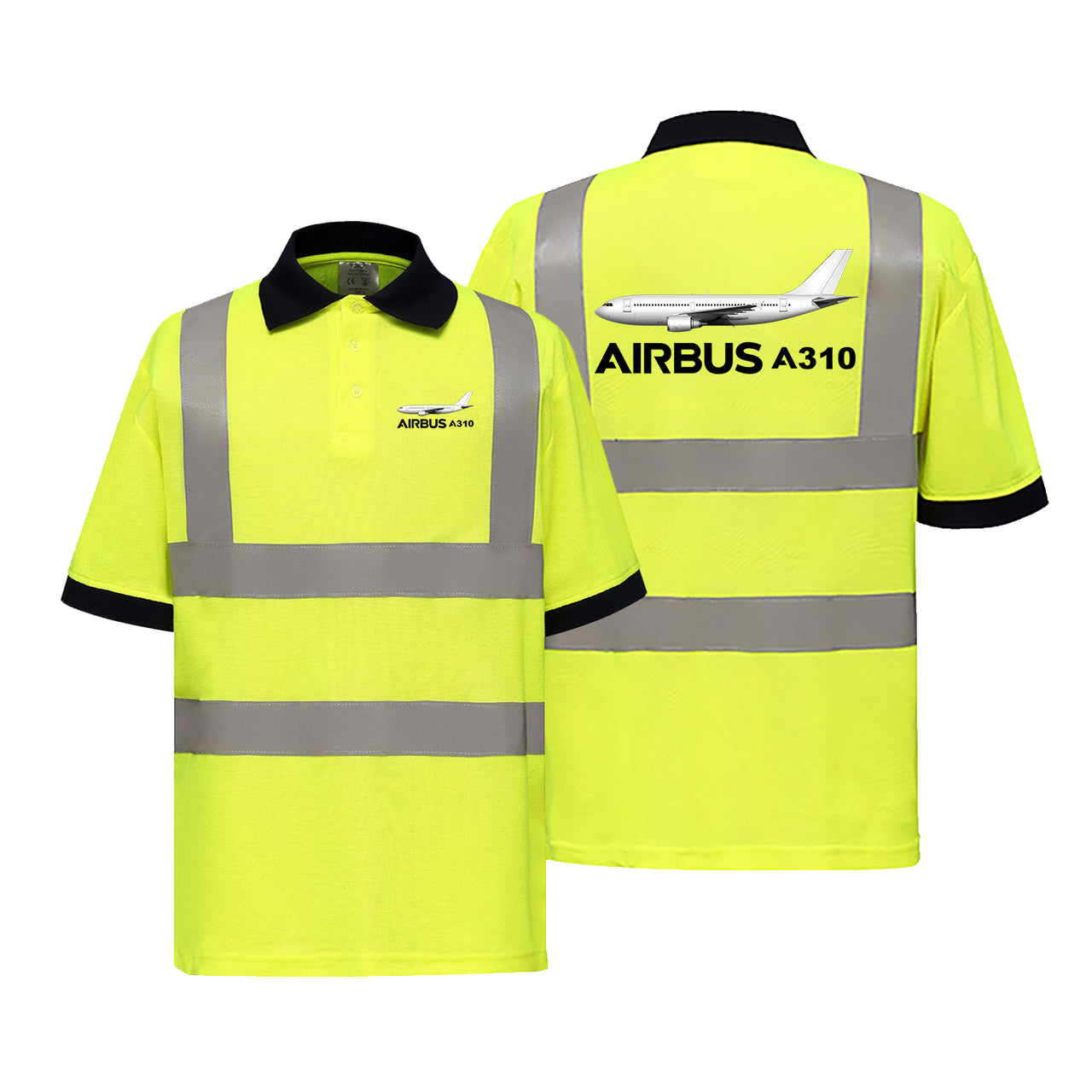 The Airbus A310 Designed Reflective Polo T-Shirts