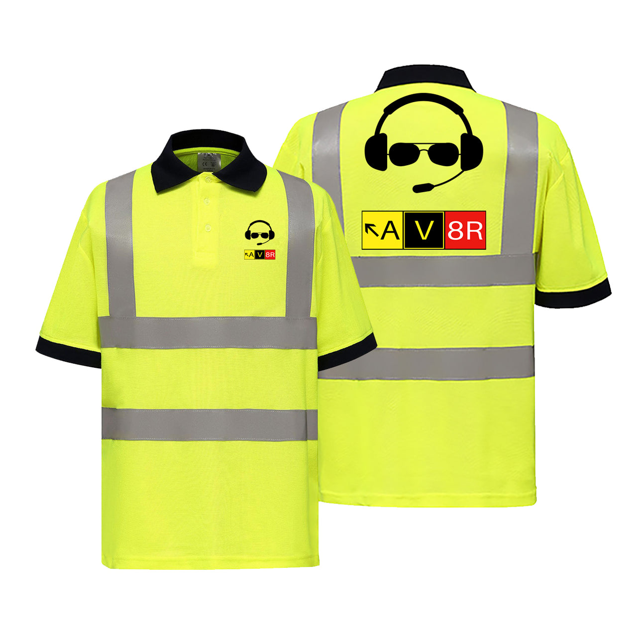 AV8R 2 Designed Reflective Polo T-Shirts