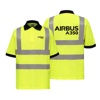 Thumbnail for Airbus A350 & Text Designed Reflective Polo T-Shirts