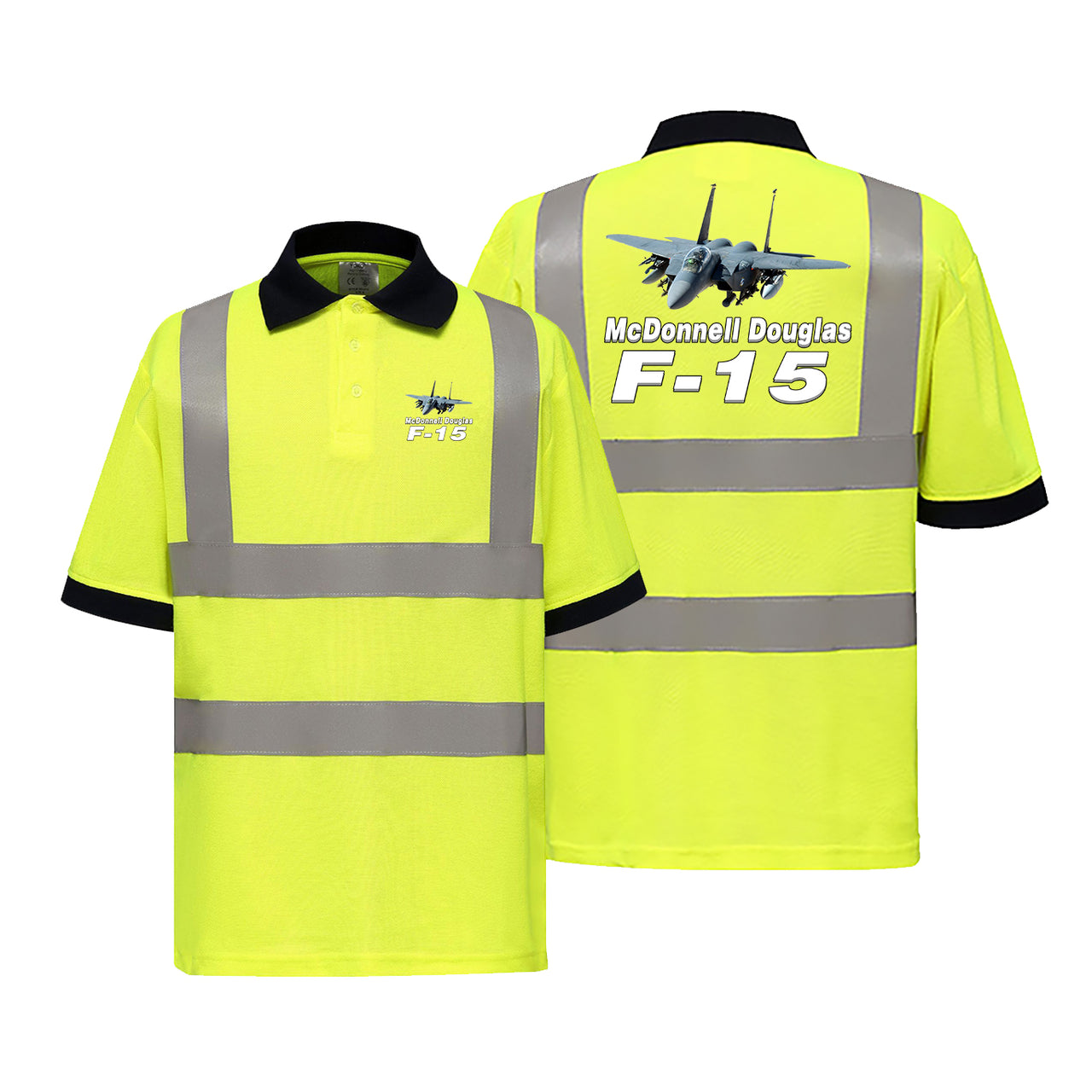 The McDonnell Douglas F15 Designed Reflective Polo T-Shirts