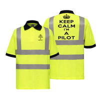 Thumbnail for Keep Calm I'm a Pilot Designed Reflective Polo T-Shirts