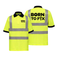 Thumbnail for Born To Fix Airplanes Designed Reflective Polo T-Shirts