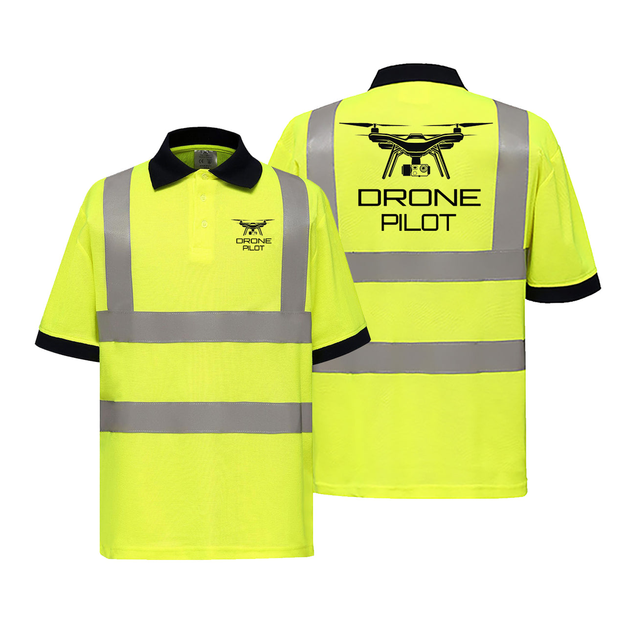Drone Pilot Designed Reflective Polo T-Shirts