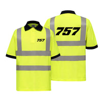 Thumbnail for 757 Flat Text Designed Reflective Polo T-Shirts