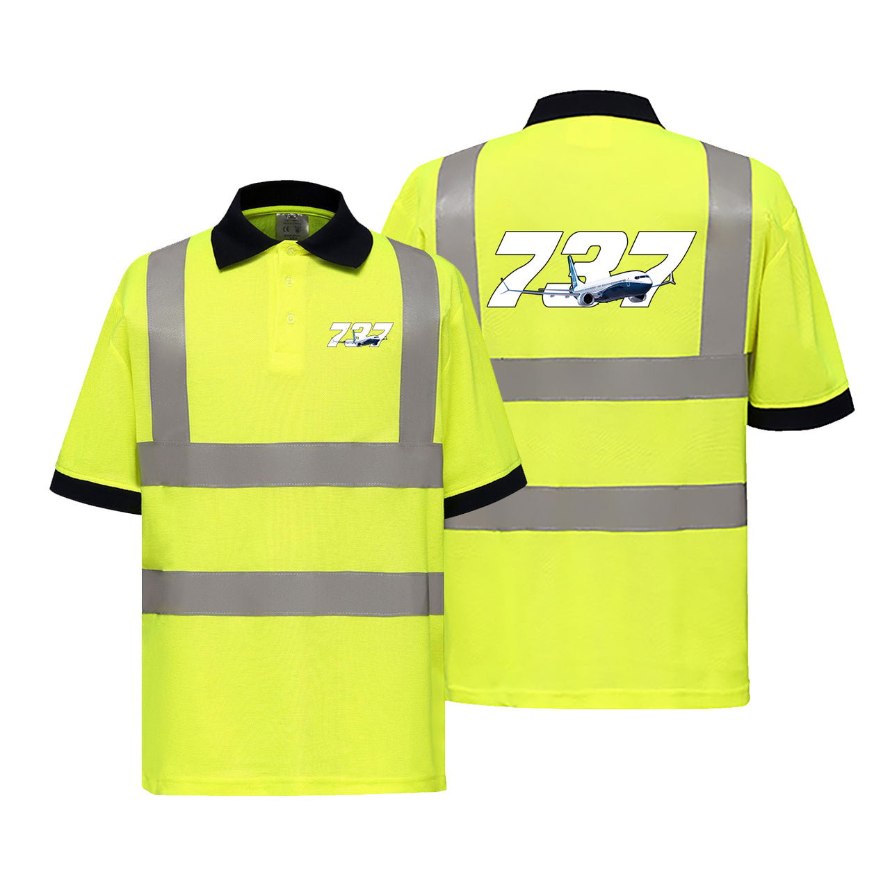 Super Boeing 737 Designed Reflective Polo T-Shirts